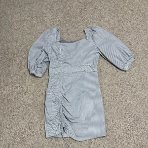 Petite Studio Asymmetrical Checkered Dress